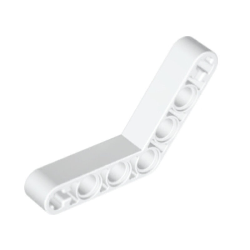 Technic, Hefbalk Aangepast Gebogen Dik 1x7 (4-4) White
